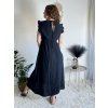 Šaty dlouhé volnočasové letní mušelín krátký rukáv dámské INGE (S/M/L ONE SIZE) ITALSKÁ MÓDA IM425304/DUR (Velikost S/M/L, Barva béžová)