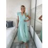 Šaty dlouhé volnočasové letní mušelín krátký rukáv dámské INGE (S/M/L ONE SIZE) ITALSKÁ MÓDA IM425304/DUR (Velikost S/M/L, Barva béžová)