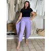 Kalhoty dlouhé aladinky letní dámské (S/M/L ONE SIZE) ITALSKÁ MÓDA IMD24029/DUR (Velikost S/M/L, Barva Černá)