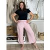 Kalhoty dlouhé aladinky letní dámské (S/M/L ONE SIZE) ITALSKÁ MÓDA IMD24029/DUR (Velikost S/M/L, Barva Černá)