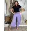 Kalhoty dlouhé aladinky letní dámské (S/M/L ONE SIZE) ITALSKÁ MÓDA IMD24029/DUR (Velikost S/M/L, Barva Černá)