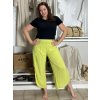 Kalhoty dlouhé aladinky letní dámské (S/M/L ONE SIZE) ITALSKÁ MÓDA IMD24029/DUR (Velikost S/M/L, Barva Černá)
