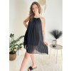 Šaty letní skládané bez rukávu dámské (S/M ONE SIZE) ITALSKÁ MÓDA IMD24058/DR (Velikost S/M/L, Barva béžová)