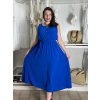 Šaty dlouhé košilové bez rukávu dámské (S/M/L ONE SIZE) ITALSKá MóDA IMC250001/DU (Velikost S/M/L, Barva Černá)