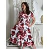 Šaty dlouhé letní krátký rukáv dámské (S/M/L ONE SIZE) ITALSKÁ MÓDA IMD250001/DUR (Velikost S/M/L, Barva červená)