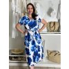 Šaty dlouhé letní krátký rukáv dámské (S/M/L ONE SIZE) ITALSKÁ MÓDA IMD250001/DUR (Velikost S/M/L, Barva červená)