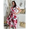 Šaty dlouhé letní krátký rukáv dámské (S/M/L ONE SIZE) ITALSKÁ MÓDA IMD250001/DUR (Velikost S/M/L, Barva červená)