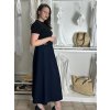 Sukně dlouhá s páskem dámská (S/M/L ONE SIZE) ITALSKÁ MÓDA IM425444/DU (Velikost S/M/L, Barva šedá)