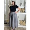 Sukně dlouhá s páskem dámská (S/M/L ONE SIZE) ITALSKÁ MÓDA IM425444/DU (Velikost S/M/L, Barva šedá)