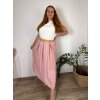 Sukně dlouhá s páskem dámská (42/44 ONE SIZE) ITALSKÁ MÓDA IMWCP25942/DU (Velikost 42/44, Barva Černá)