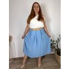Sukně dlouhá s páskem dámská (42/44 ONE SIZE) ITALSKÁ MÓDA IMWCP25942/DU (Velikost 42/44, Barva Černá)