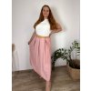 Sukně dlouhá s páskem dámská (42/44 ONE SIZE) ITALSKÁ MÓDA IMWCP25942/DU (Velikost 42/44, Barva Černá)