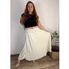 Sukně maxi s páskem dámská nadrozměr (54/56/58 ONE SIZE) ITALSKÁ MÓDA IMWT251094/DU (Velikost 56/58, Barva béžová)
