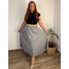 Sukně maxi s páskem dámská nadrozměr (54/56/58 ONE SIZE) ITALSKÁ MÓDA IMWT251094/DU (Velikost 56/58, Barva béžová)