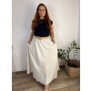 Sukně maxi s páskem dámská nadrozměr (54/56/58 ONE SIZE) ITALSKÁ MÓDA IMWT251094/DU (Velikost 56/58, Barva béžová)
