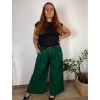 Kalhoty elegantní s páskem dámské nadrozměr (40/42/44 ONE SIZE) ITALSKÁ MÓDA IMBM25003/DU (Velikost 42/44, Barva Černá)