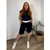 Kraťasy strečové dámské nadrozměr (42/44 ONE SIZE) ITALSKÁ MÓDA IMBM250001/DUR (Velikost 42/44, Barva Černá)