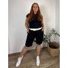 Kraťasy strečové dámské nadrozměr (42/44 ONE SIZE) ITALSKÁ MÓDA IMBM250001/DUR (Velikost 42/44, Barva Černá)