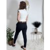 Kalhoty elegantní s páskem dámské (S/M/L ONE SIZE) ITALSKÁ MÓDA IMBM25015/DR (Velikost S/M/L, Barva Černá)
