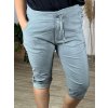 Kraťasy šortky strečové dámské nadrozměr (48/50/52 ONE SIZE) ITALSKÁ MÓDA IMC24244/DUR (Velikost 50/52, Barva modrá džínová)