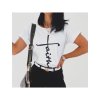 Tričko krátký rukáv dámské faight (S/M/L ONE SIZE) ITALSKá MóDA IMD20003/DR (Velikost S/M/L, Barva bílá)