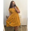 Šaty dlouhé volnočasové letní krátký rukáv dámské nadrozměr ALEXA (48/50/52 ONE SIZE) ITALSKÁ MÓDA IMC25220/DR (Velikost 48/50/52, Barva tmavě modrá)