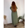 Šaty šifonové krátký rukáv dámské nadrozměr (46/48/50 ONE SIZE) ITALSKÁ MÓDA IM424468/DU (Velikost 48/50, Barva červená)