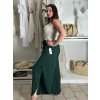 Kalhoty dlouhé letní dámské nadrozměr (44/46 ONE SIZE) ITALSKÁ MÓDA IMD250002/DU (Velikost 44/46, Barva bílá)