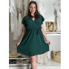 Šaty krátké letní krátký rukáv dámské (S/M/L ONE SIZE) ITALSKÁ MÓDA IMD250003/DU (Velikost S/M/L, Barva růžová světlá)