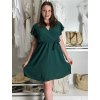 Šaty krátké letní krátký rukáv dámské (S/M/L ONE SIZE) ITALSKÁ MÓDA IMD250003/DU (Velikost S/M/L, Barva růžová světlá)
