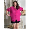 Košile mušelín dlouhý rukáv oversize dámská nadrozměr HANNAH (S/M/L ONE SIZE) ITALSKÁ MÓDA IMD25138/DU (Velikost S/M/L, Barva Černá)