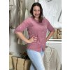 Košile mušelín dlouhý rukáv oversize dámská nadrozměr HANNAH (S/M/L ONE SIZE) ITALSKÁ MÓDA IMD25138/DU (Velikost S/M/L, Barva Černá)