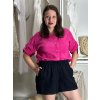 Košile mušelín dlouhý rukáv oversize dámská nadrozměr HANNAH (S/M/L ONE SIZE) ITALSKÁ MÓDA IMD25138/DU (Velikost S/M/L, Barva Černá)