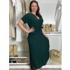 Šaty dlouhé letní skládané krátký rukáv dámské ZUZA (S/M/L ONE SIZE) ITALSKÁ MÓDA 	 IMD251761/DUR (Velikost S/M/L, Barva červená)