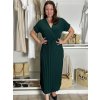 Šaty dlouhé letní skládané krátký rukáv dámské ZUZA (S/M/L ONE SIZE) ITALSKÁ MÓDA 	 IMD251761/DUR (Velikost S/M/L, Barva červená)