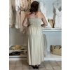 Šaty dlouhé letní carmen přes prsa dámské ORISEA (S/M/L ONE SIZE) ITALSKÁ MÓDA IM425405/DUR (Velikost S/M/L, Barva béžová)