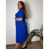 Šaty volnočasové krátký rukáv dámské nadrozměr HANAH (46/48/50 ONE SIZE) ITALSKÁ MÓDA IM42530003/DUR (Velikost 46/48/50, Barva Černá)
