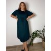 Šaty volnočasové krátký rukáv dámské nadrozměr HANAH (46/48/50 ONE SIZE) ITALSKÁ MÓDA IM42530003/DUR (Velikost 46/48/50, Barva Černá)