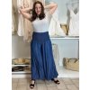Kalhoty dlouhé letní oversize dámské ANDY (M/L/XL ONE SIZE) ITALSKÁ MÓDA IMWGS251152/DUR (Velikost M/L/XL, Barva světle modrá)
