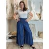 Kalhoty dlouhé letní oversize dámské ANDY (M/L/XL ONE SIZE) ITALSKÁ MÓDA IMWGS251152/DUR (Velikost M/L/XL, Barva světle modrá)