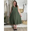 Šaty dlouhé letní oversize na ramínka dámské HELA (S/M/L ONE SIZE) ITALSKÁ MÓDA IM4251114/DUR (Velikost S/M/L, Barva béžová)
