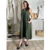 Šaty dlouhé letní oversize na ramínka dámské HELA (S/M/L ONE SIZE) ITALSKÁ MÓDA IM4251114/DUR (Velikost S/M/L, Barva béžová)