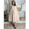 Šaty dlouhé letní oversize na ramínka dámské HELA (S/M/L ONE SIZE) ITALSKÁ MÓDA IM4251114/DUR (Velikost S/M/L, Barva béžová)