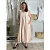 Šaty dlouhé letní oversize na ramínka dámské HELA (S/M/L ONE SIZE) ITALSKÁ MÓDA IM4251114/DUR (Velikost S/M/L, Barva béžová)