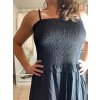 Šaty dlouhé letní na ramínka dámské (S/M/L ONE SIZE) ITALSKÁ MÓDA IMWGS251531/DR (Velikost S/M/L, Barva Černá)