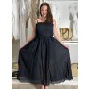 Šaty dlouhé letní na ramínka dámské (S/M/L ONE SIZE) ITALSKÁ MÓDA IMWGS251531/DR (Velikost S/M/L, Barva Černá)