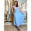 Šaty dlouhé na ramínka dámské AMANDA (S/M/L ONE SIZE) ITALSKÁ MÓDA IMWGS25274/DU (Velikost S/M/L, Barva bílá)