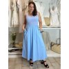 Šaty dlouhé na ramínka dámské AMANDA (S/M/L ONE SIZE) ITALSKÁ MÓDA IMWGS25274/DU (Velikost S/M/L, Barva bílá)
