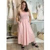 Šaty dlouhé na ramínka dámské AMANDA (S/M/L ONE SIZE) ITALSKÁ MÓDA IMWGS25274/DU (Velikost S/M/L, Barva bílá)