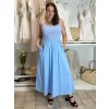 Šaty dlouhé na ramínka dámské AMANDA (S/M/L ONE SIZE) ITALSKÁ MÓDA IMWGS25274/DU (Velikost S/M/L, Barva bílá)